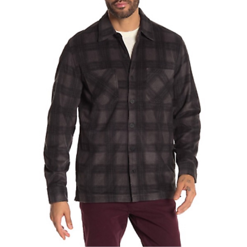 Weatherproof Vintage Ribbed Plaid Flannel Button Down Shirt Jacket Size Medium
